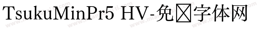 TsukuMinPr5 HV字体转换